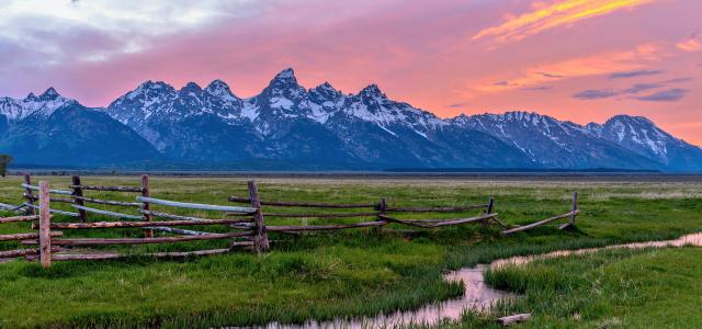 Sunset at Teton Range